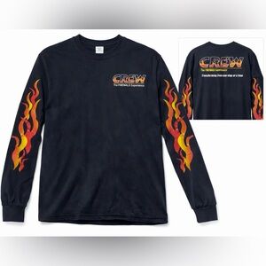 Tony Robbins Fire Crew T-Shirt Men's Size XL Black Long Sleeve Firewalk Team